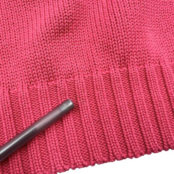 Polo Ralph Lauren Mens VTG Heavyweight Pink Cable Knit Cotton Sweater Vest Sz XL - Picture 5 of 10